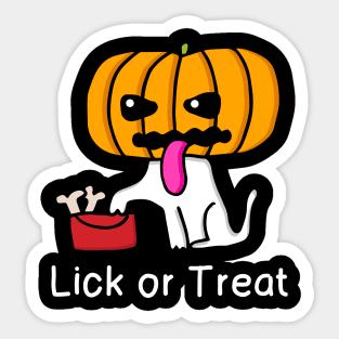 Halloween dog, lick or treat Sticker